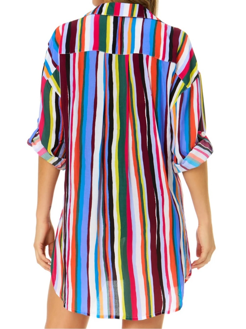 Anne Cole Stripe Coverup & Bikini top - Picture 3 of 12